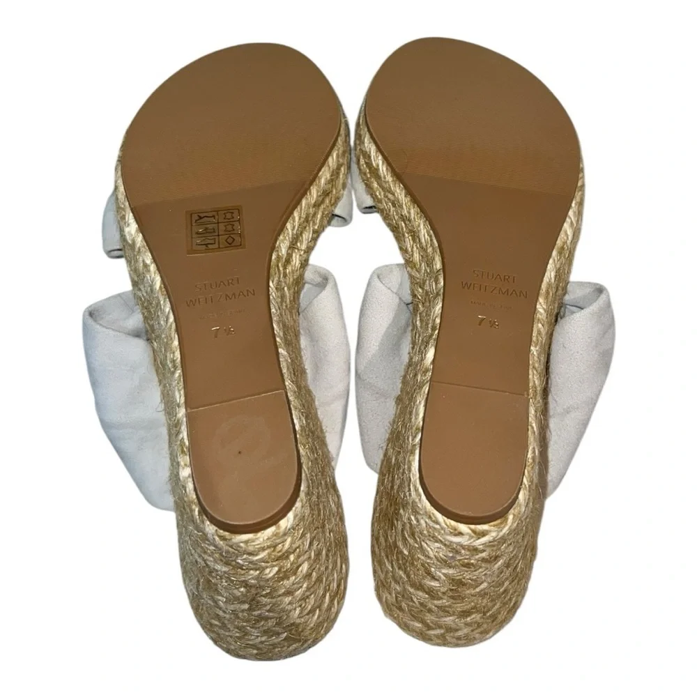 Stuart Weitzman New (no box) Sarena Suede Espadrille Wedge Sandals size 7.5 - Picture 11 of 11